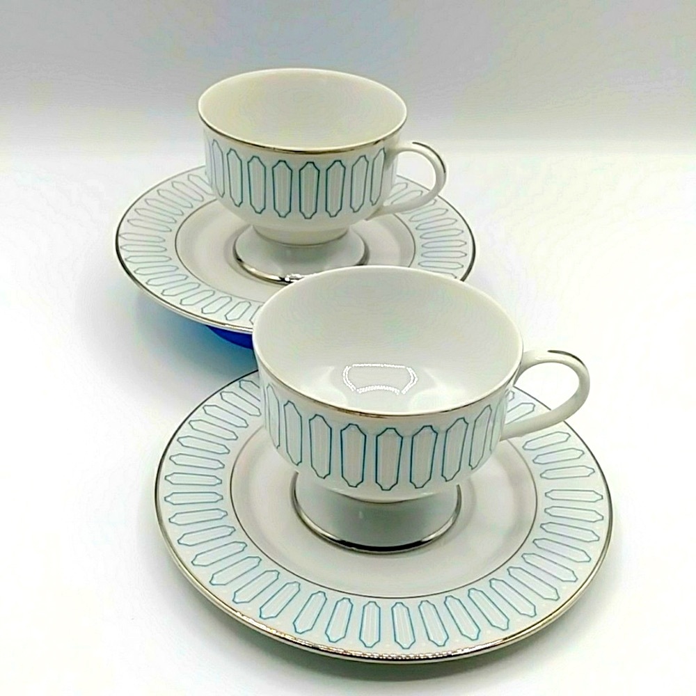 2 Sets Jackson International Cups & Saucers. MCM.